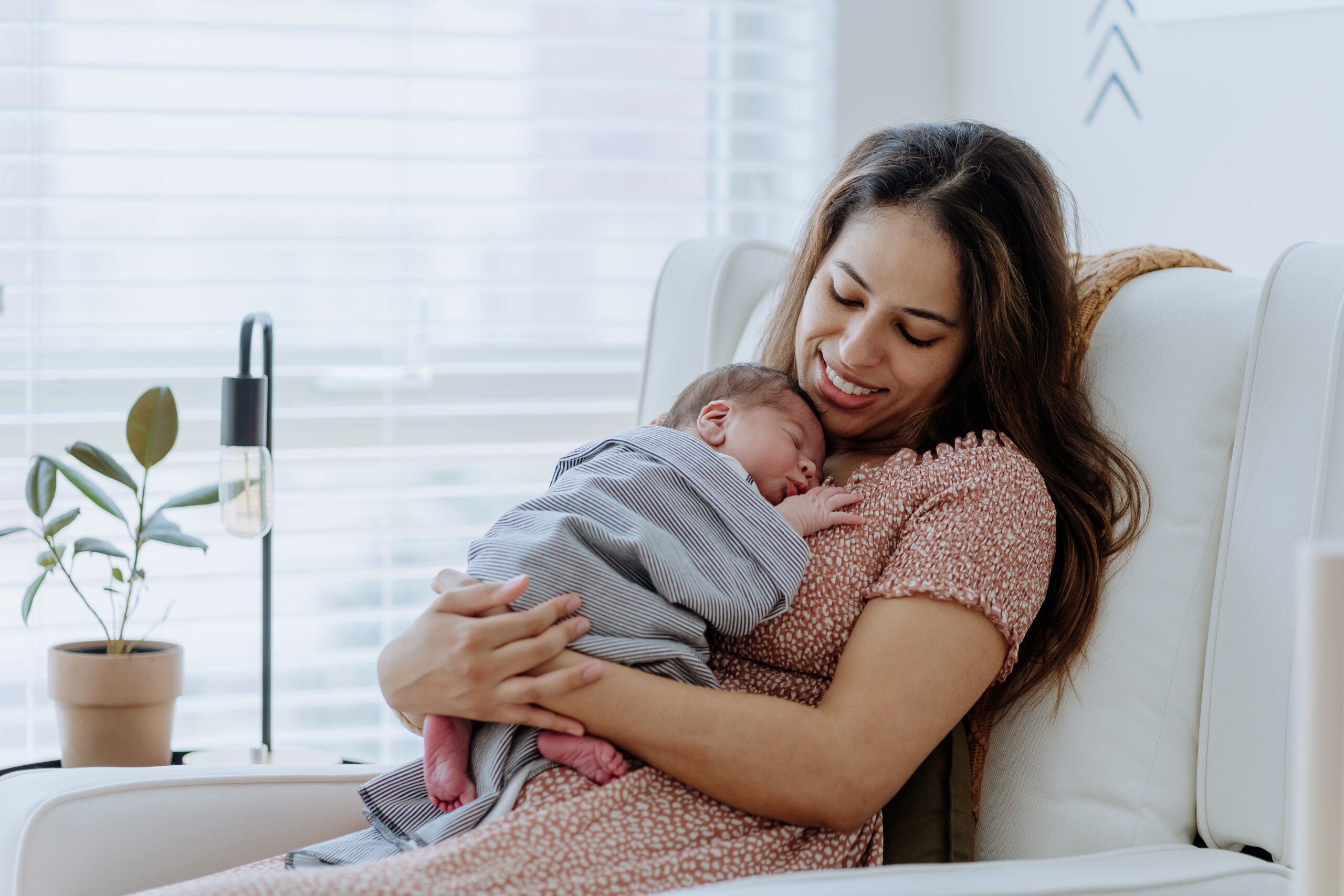 woman with baby